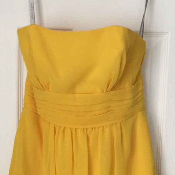 Alfred Angelo Canary Yellow Strapless Mini Dress - Picture 7 of 15